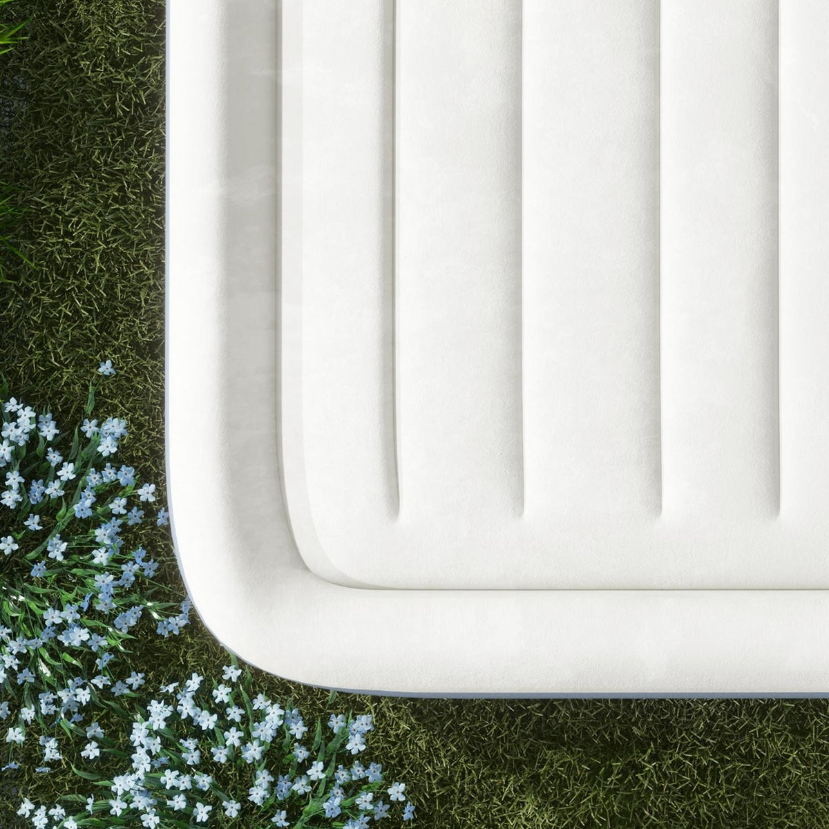 Air Mattress Double Camping Bed For 2 With Pillow & Electric Pump, Light Blue, 203X152X46Cm