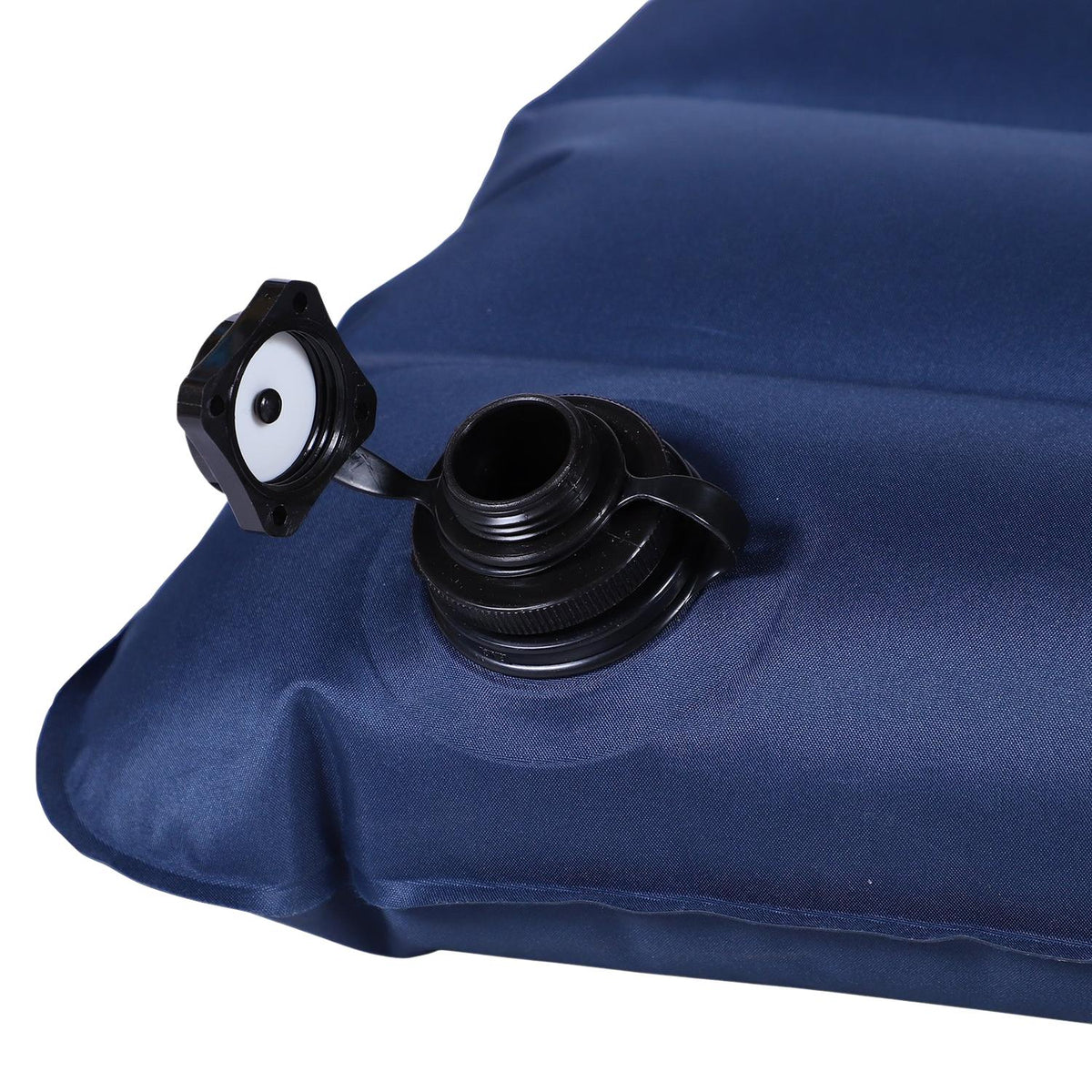 Air Mattress Inflatable Air Bed, Camping Mattress, Sleeping Mat, Pvc & Polyester Pongee, Navy Blue, 195X138X10Cm