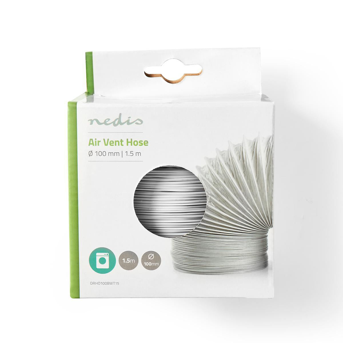 Air Outlet Hose PVC | 100 mm | 1.50 m | Fits: Air Ventilation / Tumble Dryers | White