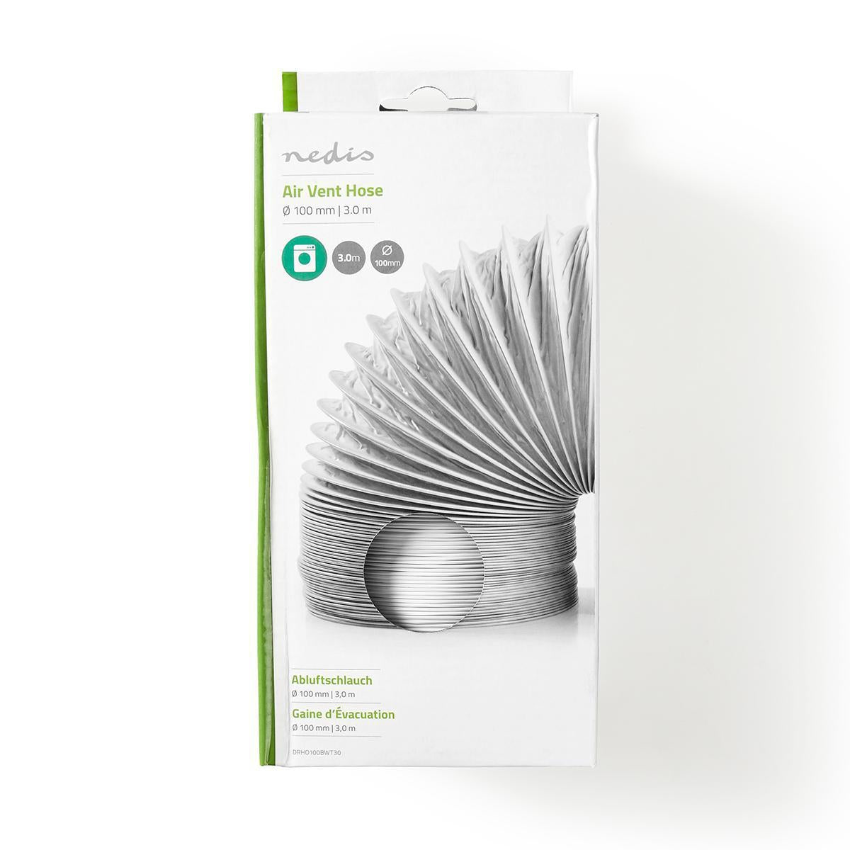 Air Outlet Hose PVC | 100 mm | 3.00 m | Fits: Air Ventilation / Tumble Dryers | White