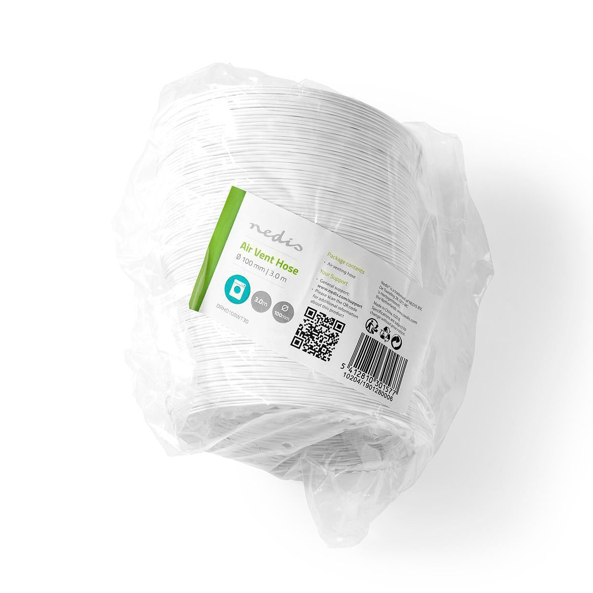 Air Outlet Hose PVC | 100 mm | 3.00 m | Fits: Air Ventilation / Tumble Dryers | White