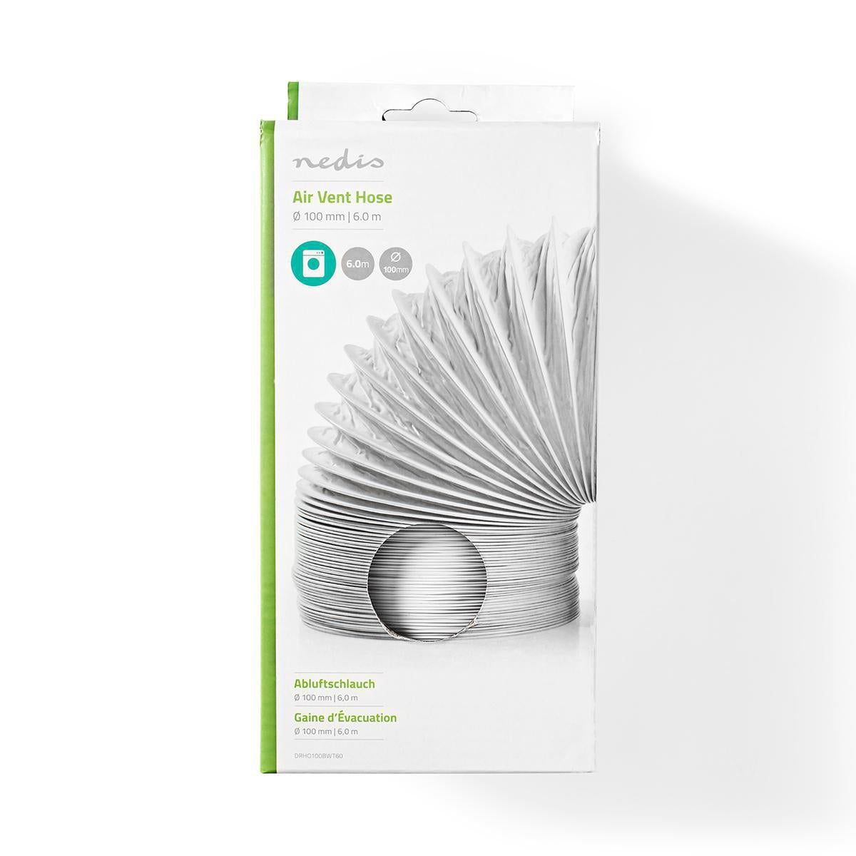 Air Outlet Hose PVC | 100 mm | 6.00 m | Fits: Air Ventilation / Tumble Dryers | White