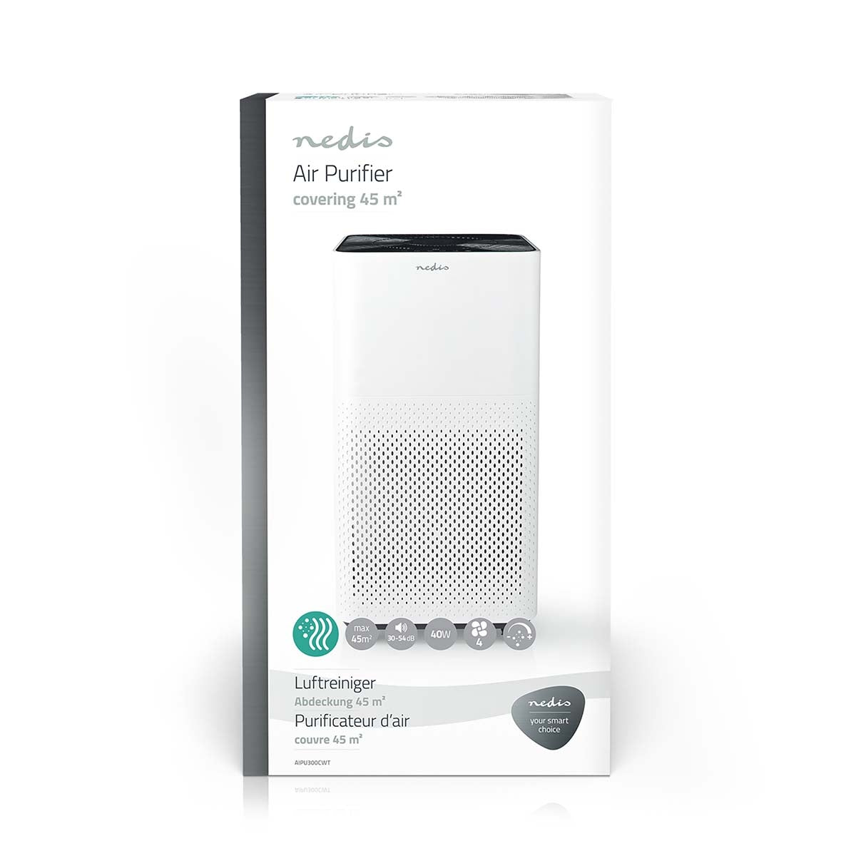 Air Purifier | Suitable for space up to: 45 m² | Clean Air Delivery Rate (CADR): 360 m³/h | Air quality indicator | White