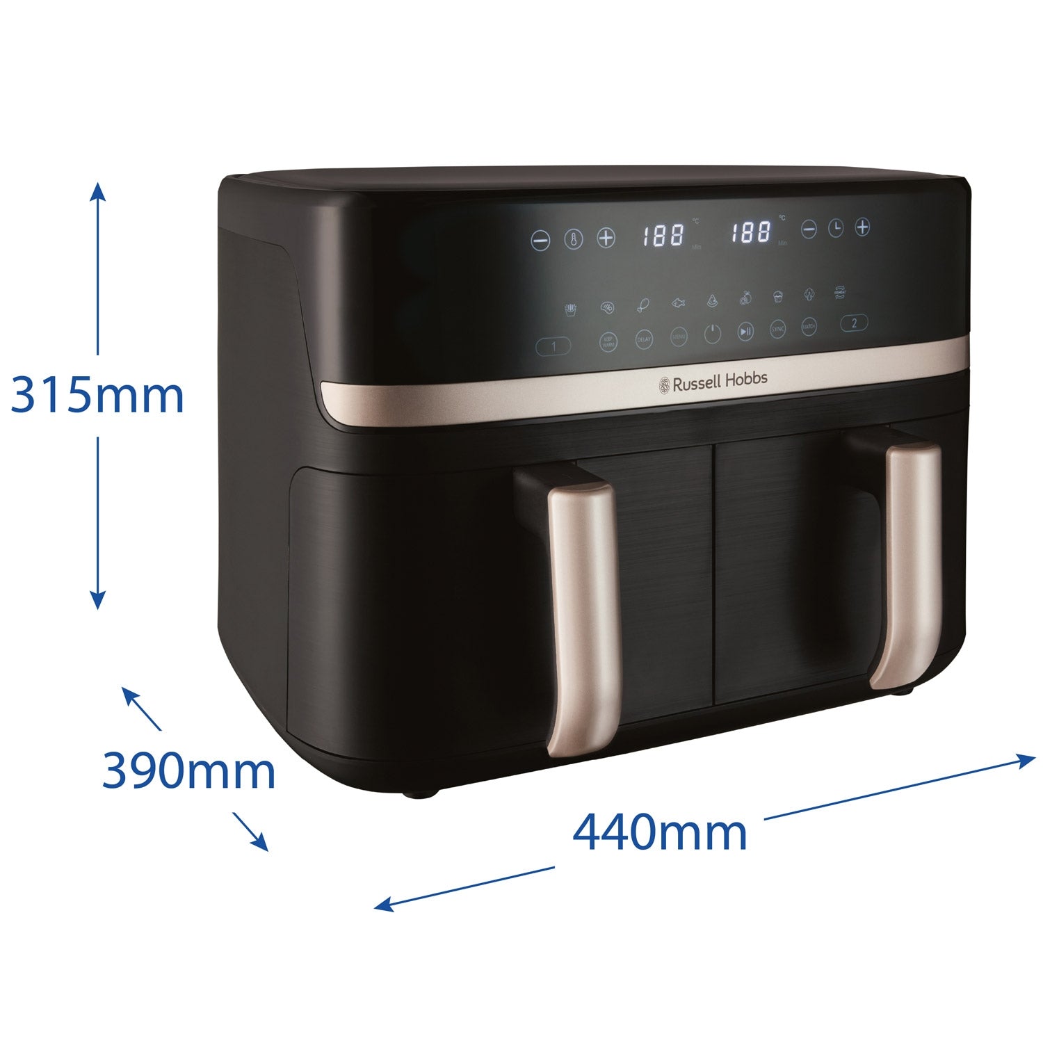 Air fryer 27680-56/RH Satisfry Dual Basket Air Fry