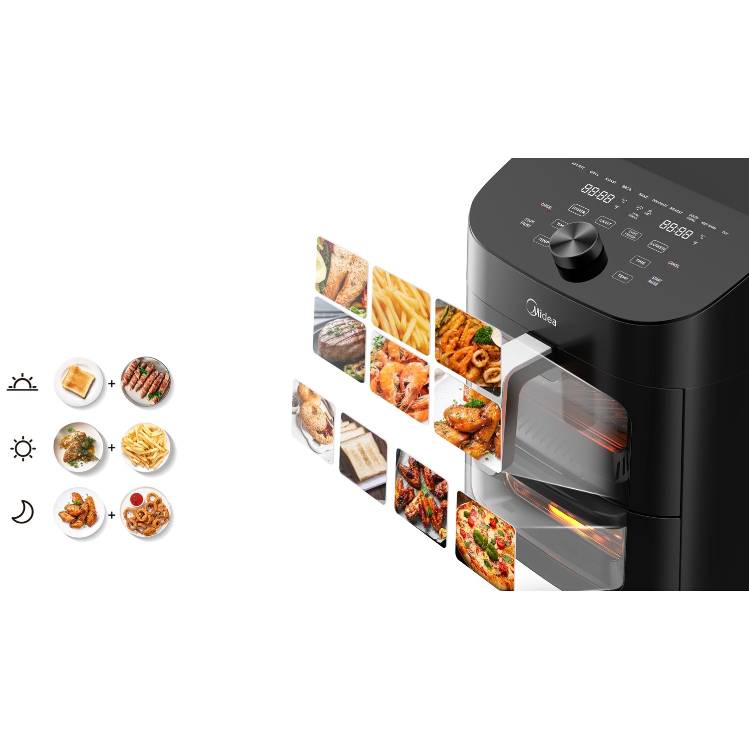 Airfryer 2 in 1 Combination with Oven 6.4 + 4.4 Liter