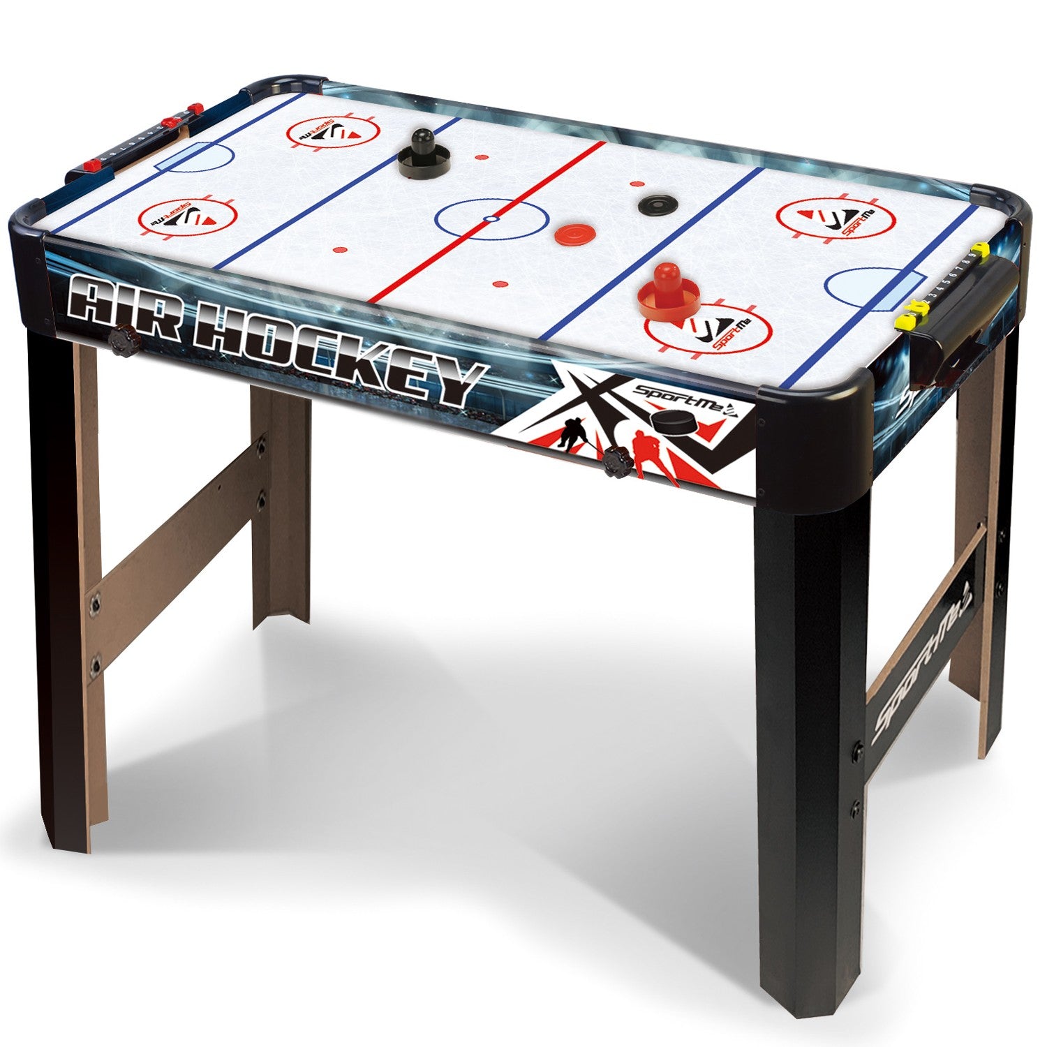 Air hockey game on legs