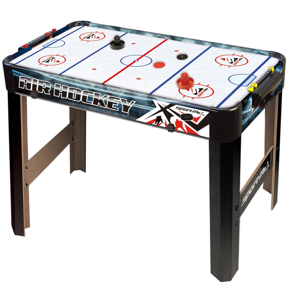 Air hockey game on legs