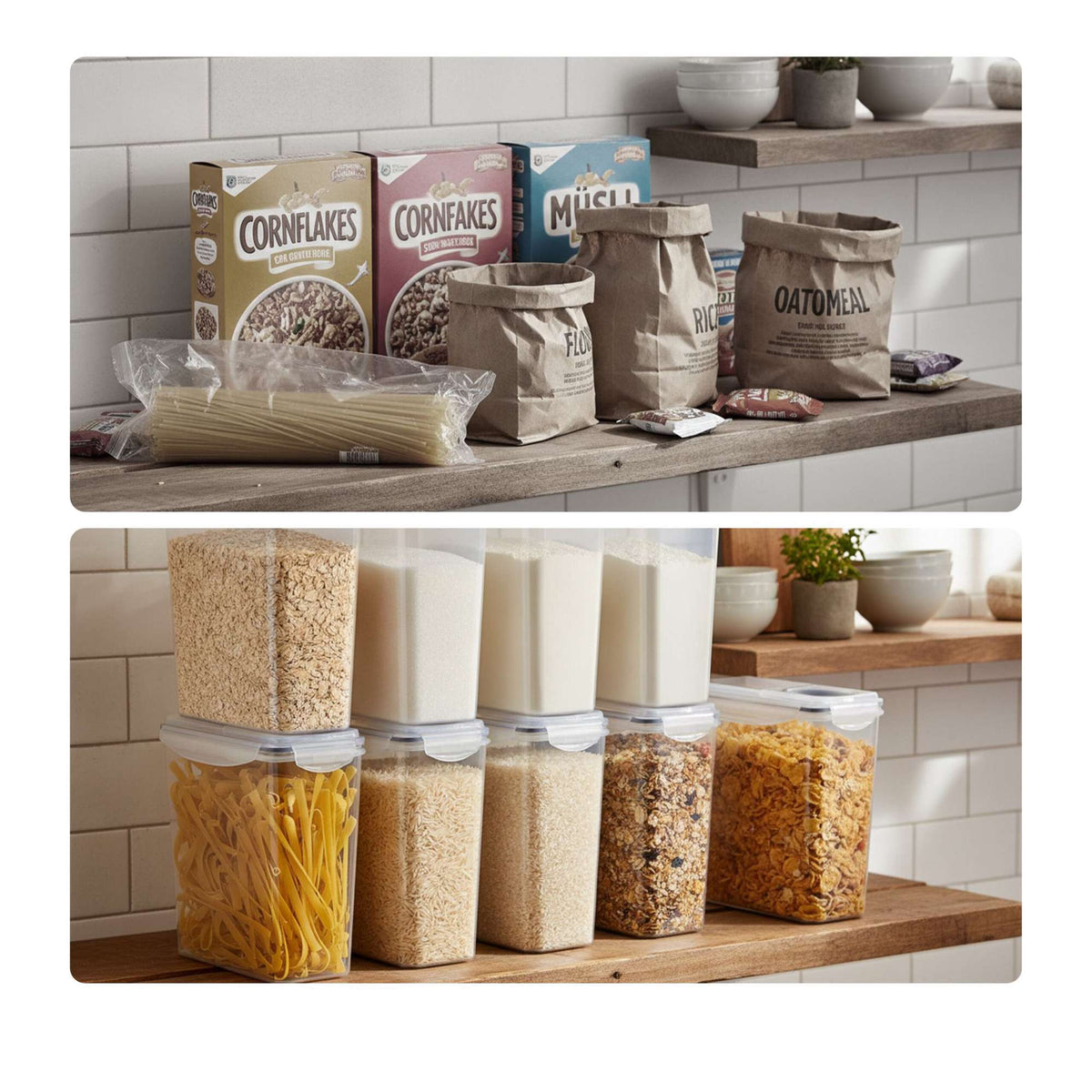 Airtight Food Storage Containers, 3.7L, 6-Pack