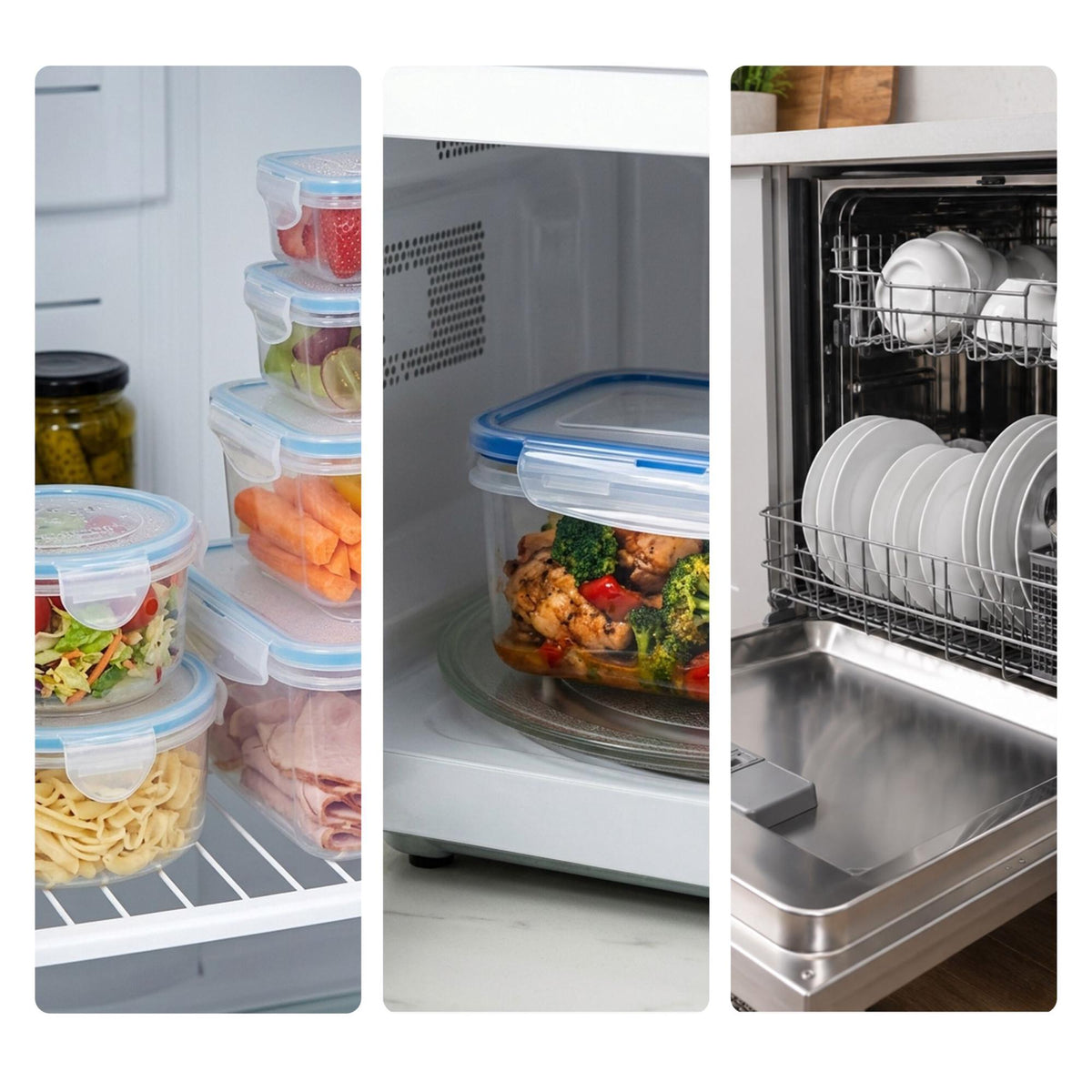 Airtight Food Storage Containers Set, 8 Sizes