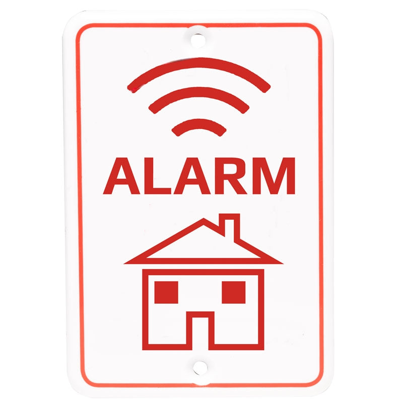 Alarm sign to attach to the wall