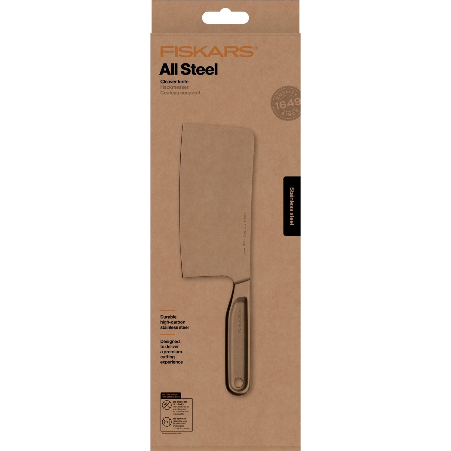 All Steel chopping knife 16 cm