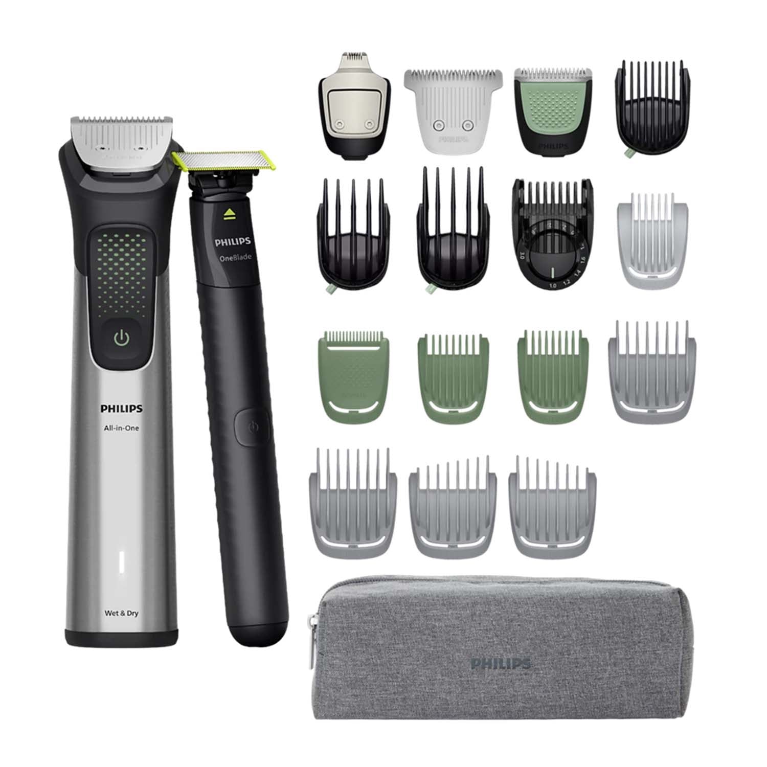 All-in-One Trimmer, Stainless Steel, 20 Tools, 120 Min Runtime