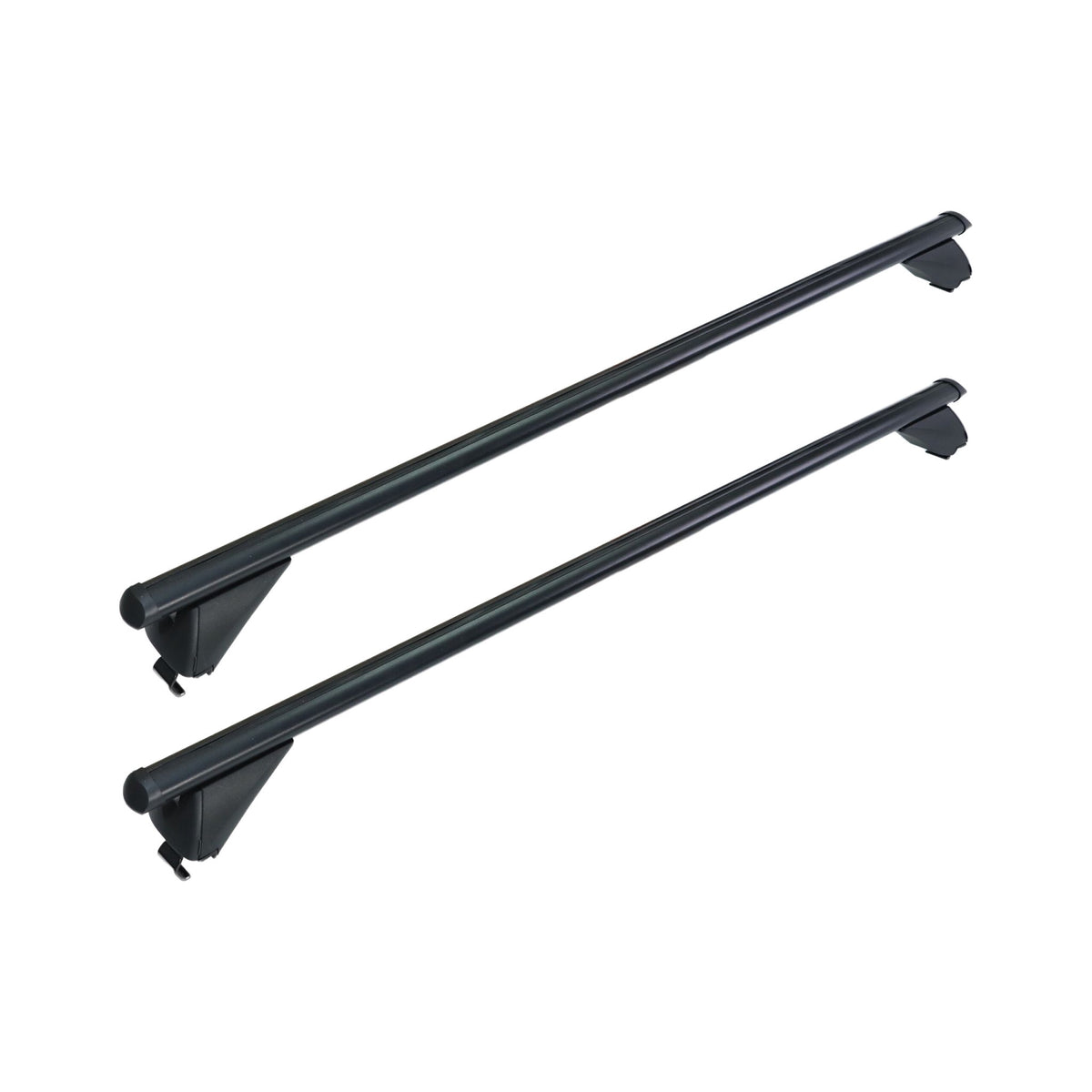 Aluminium Roof Bars for Closed Rails, Black, 135 cm