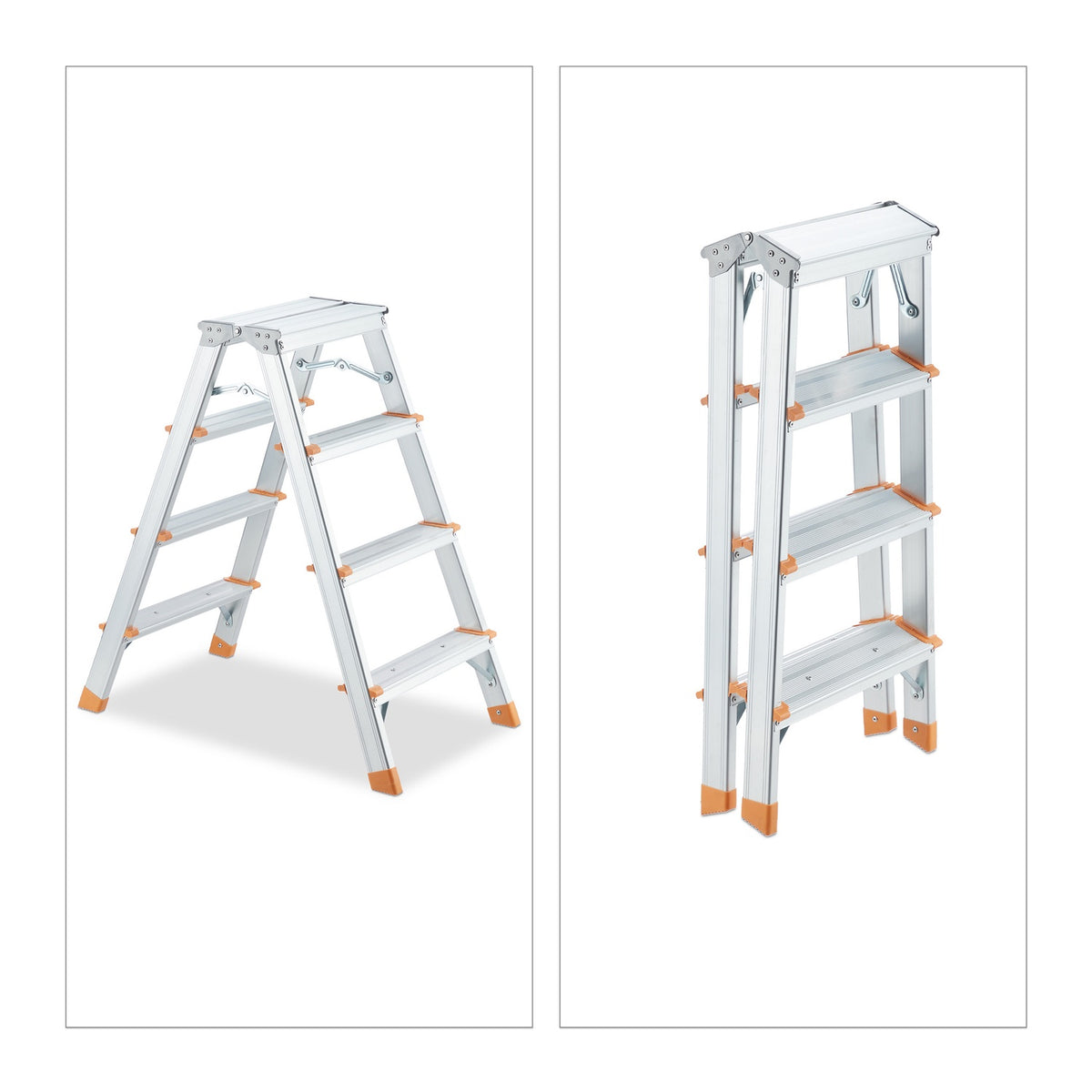 Aluminum double-sided stepladder