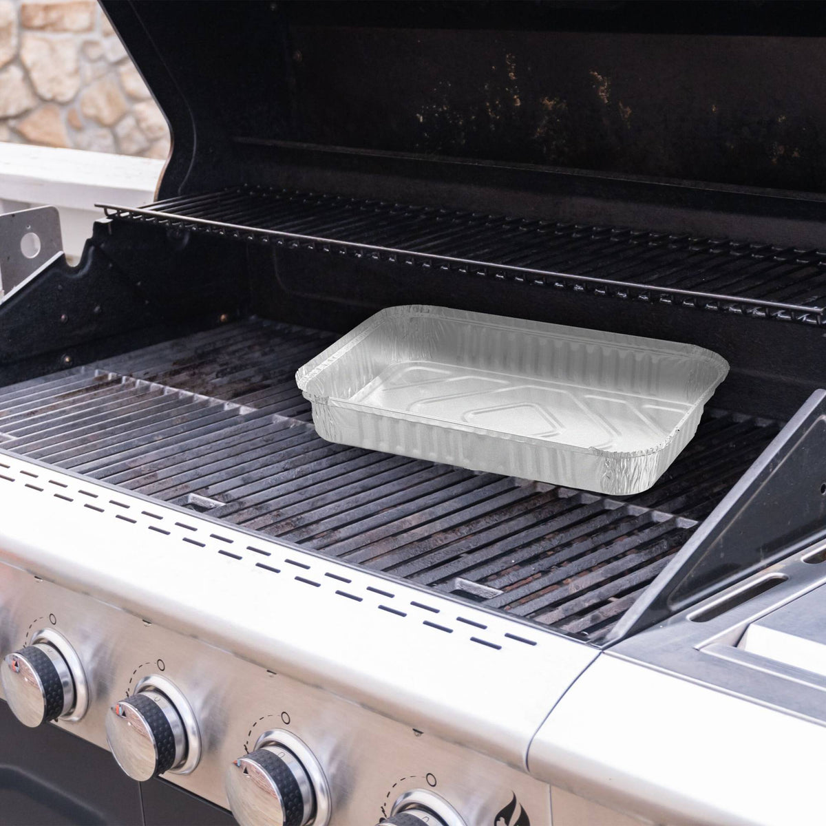 Aluminum grill tray, set of 25