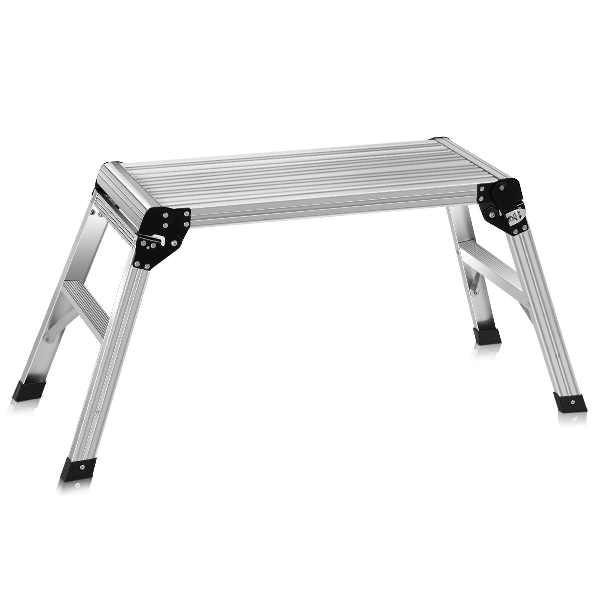 Aluminum platform folding workbench step ladder work platform 150 kg
