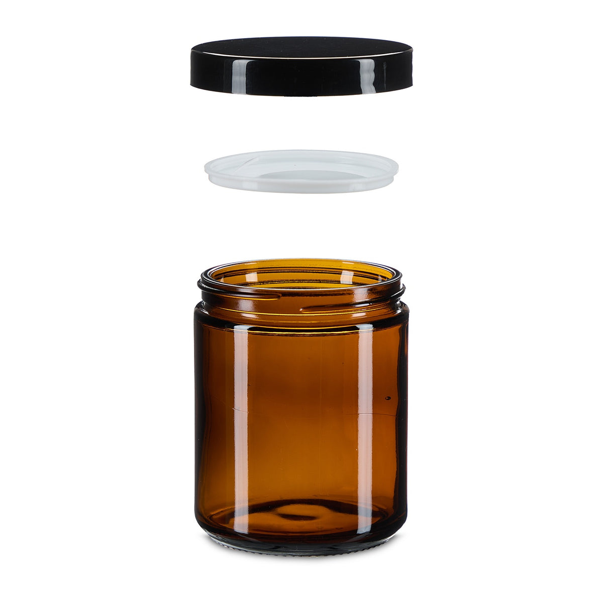 Amber Glass Jars, 12-Pack – UV Protection, Leak-Proof