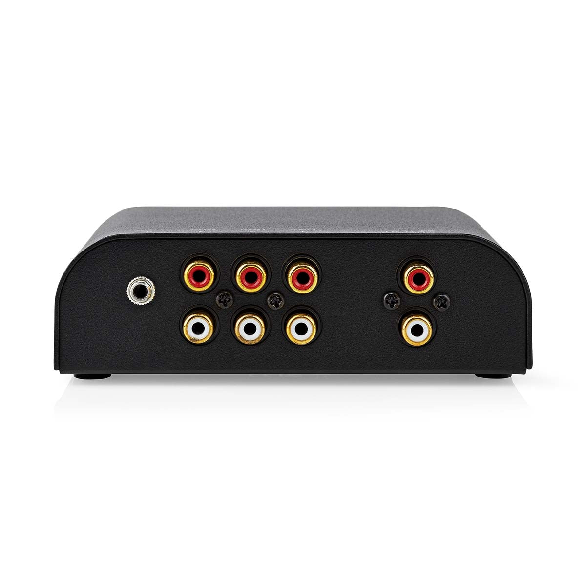 Analog Audio switch | 4-Port port(s) | Connection input: 1x 3.5 mm Audio Input / 3x (2x RCA Female) | Connection output: 1x (2x RCA Female) | Instruction book | Metal | Anthracite