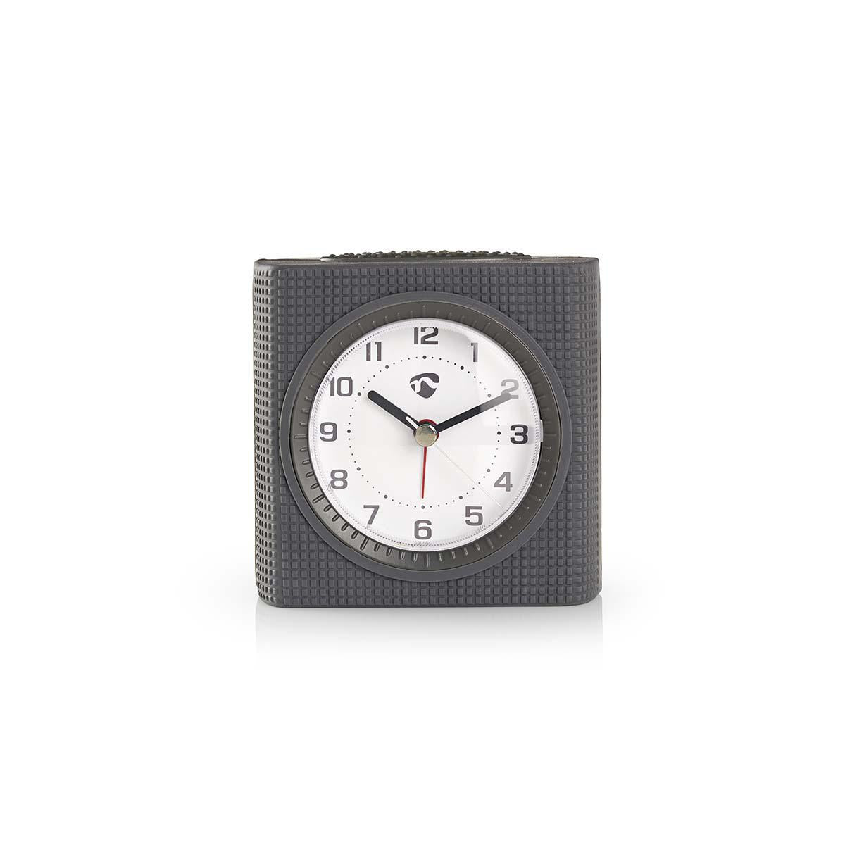 Analog Desk Alarm Clock | Snooze function | Backlighting | Grey/White