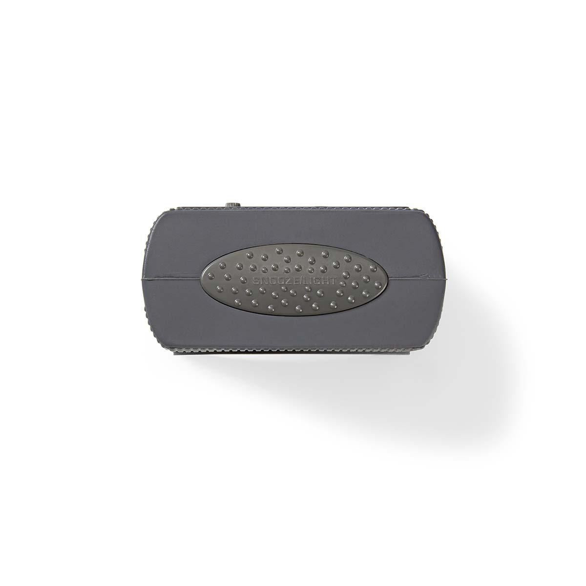 Analog Desk Alarm Clock | Snooze function | Backlighting | Grey/White