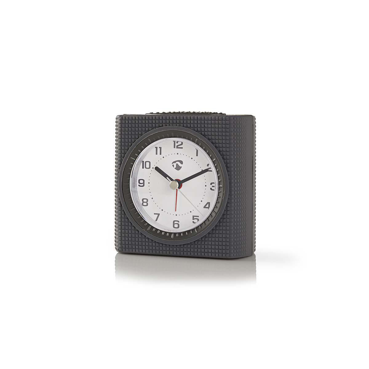 Analog Desk Alarm Clock | Snooze function | Backlighting | Grey/White