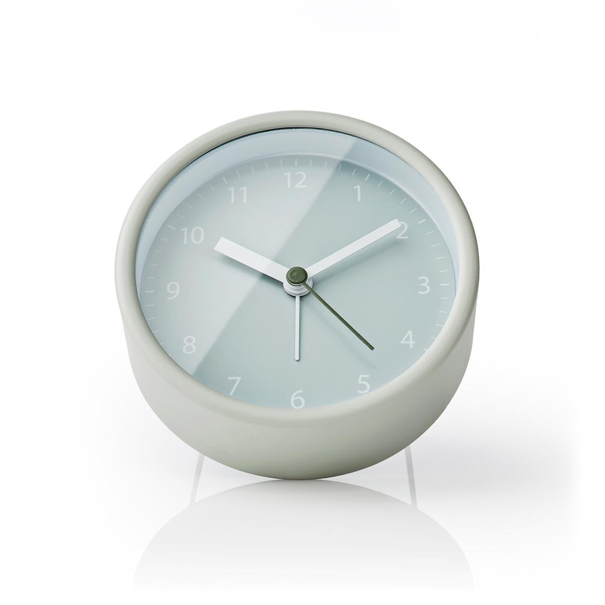 Analog Desk Alarm Clock | Snooze function | Green