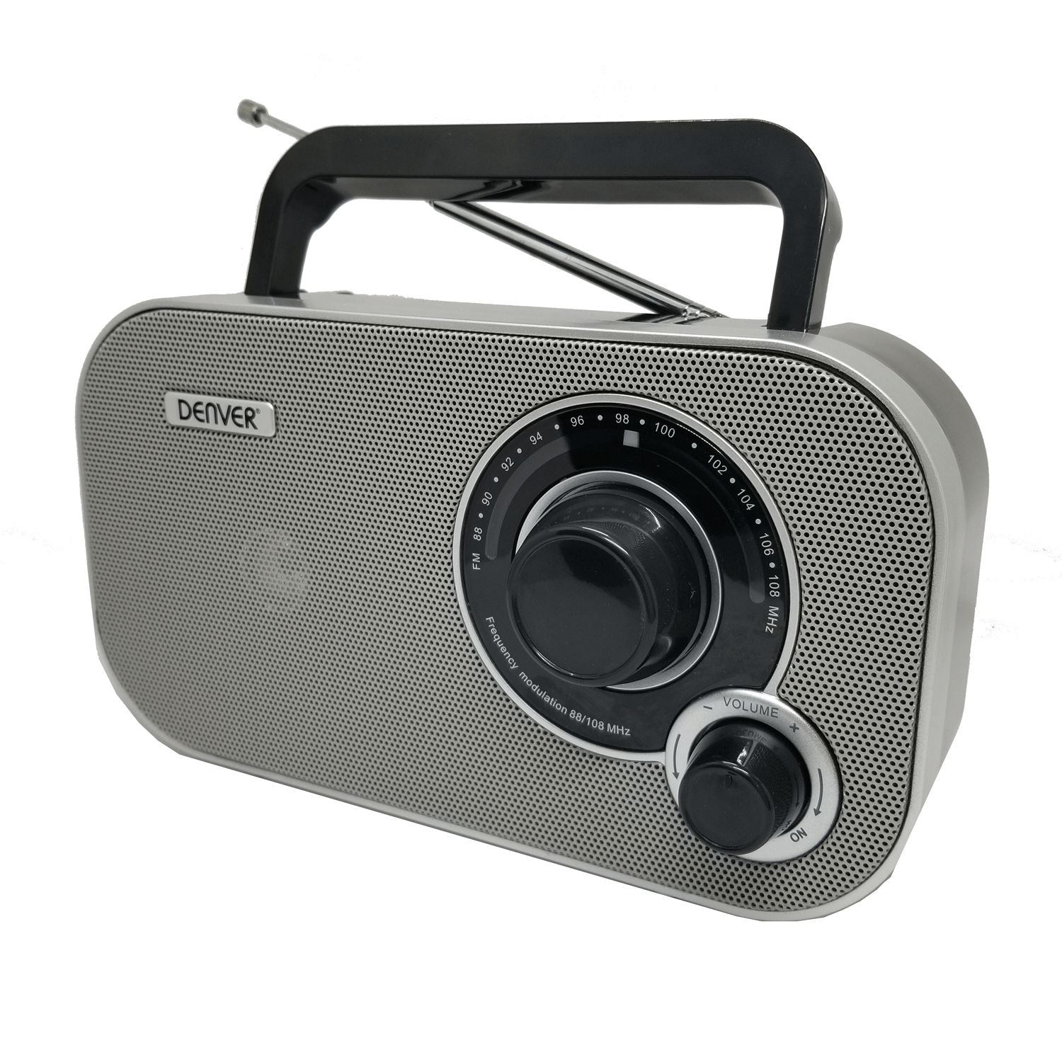 Analog FM radio Gray and black