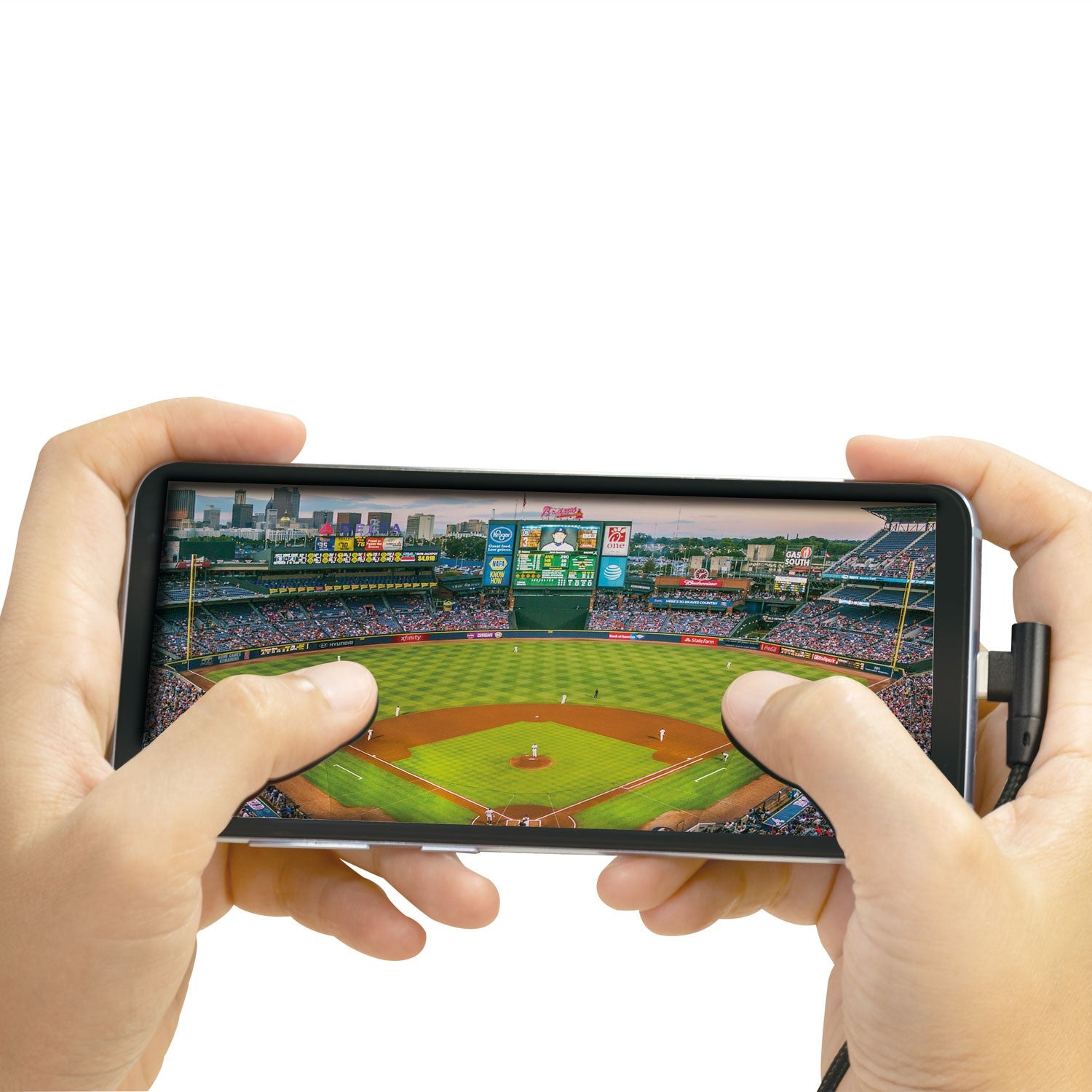 Angled MicroUSB cable USB 2.0 15W 1m