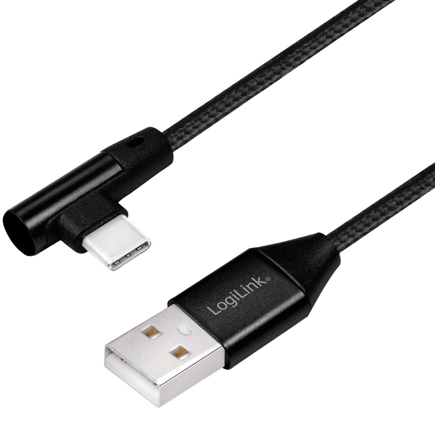 Angled USB-C cable USB 2.0 Max 3A 1m