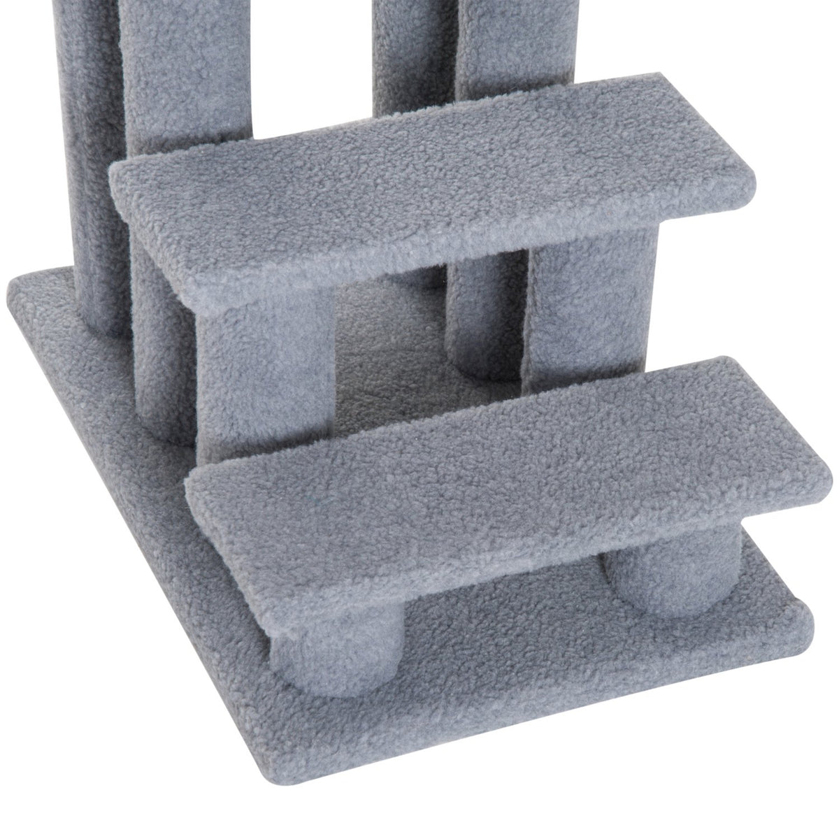 Animal Stairs Cat Stairs Dog Stairs Stairs For Cats And Dogs 4 Steps Gray 63.5X43X60Cm