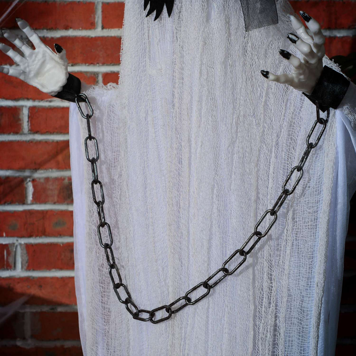 Animated Halloween Prop – Shaking Ghost with Red Eyes