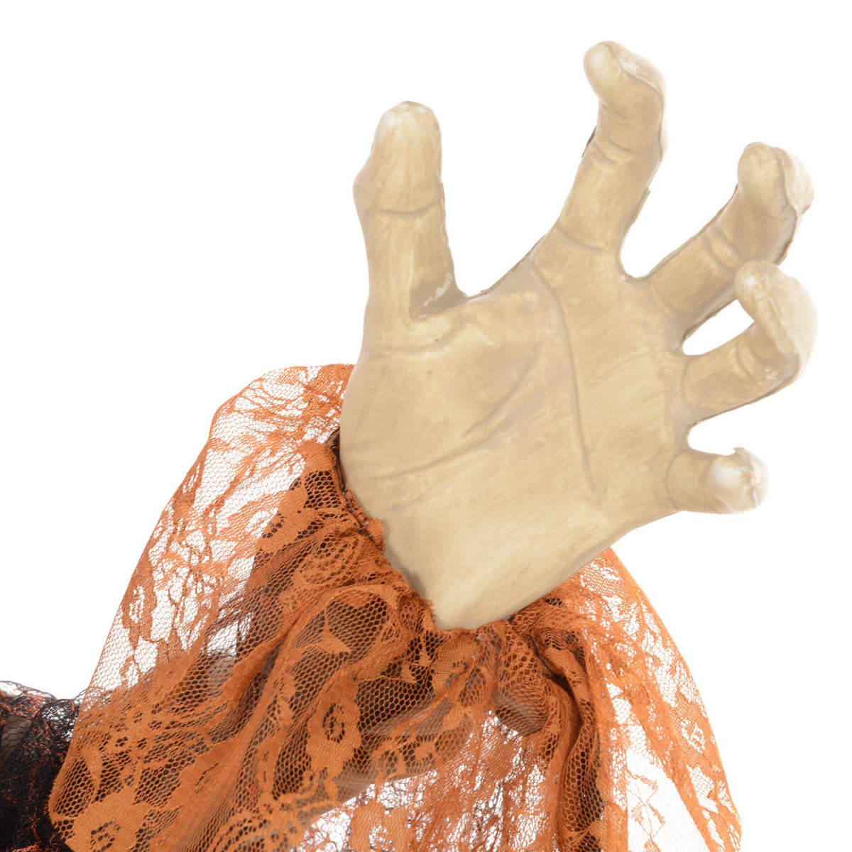 Animated Halloween Witch Decoration with Red Eyes, 183 cm