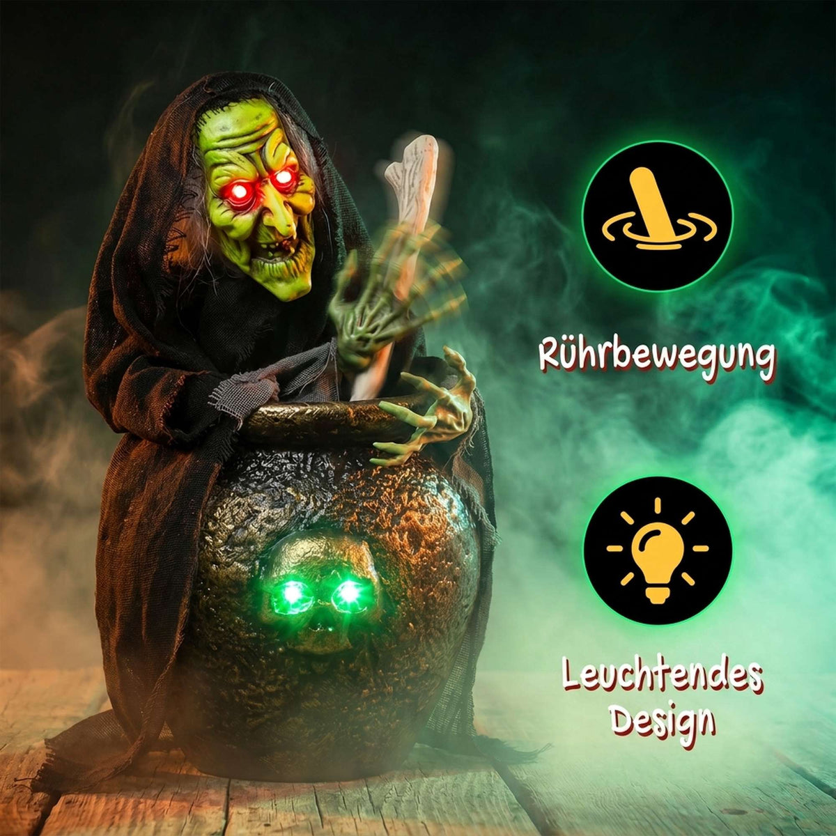 Animated Halloween Witch with Lights and Sound Activation