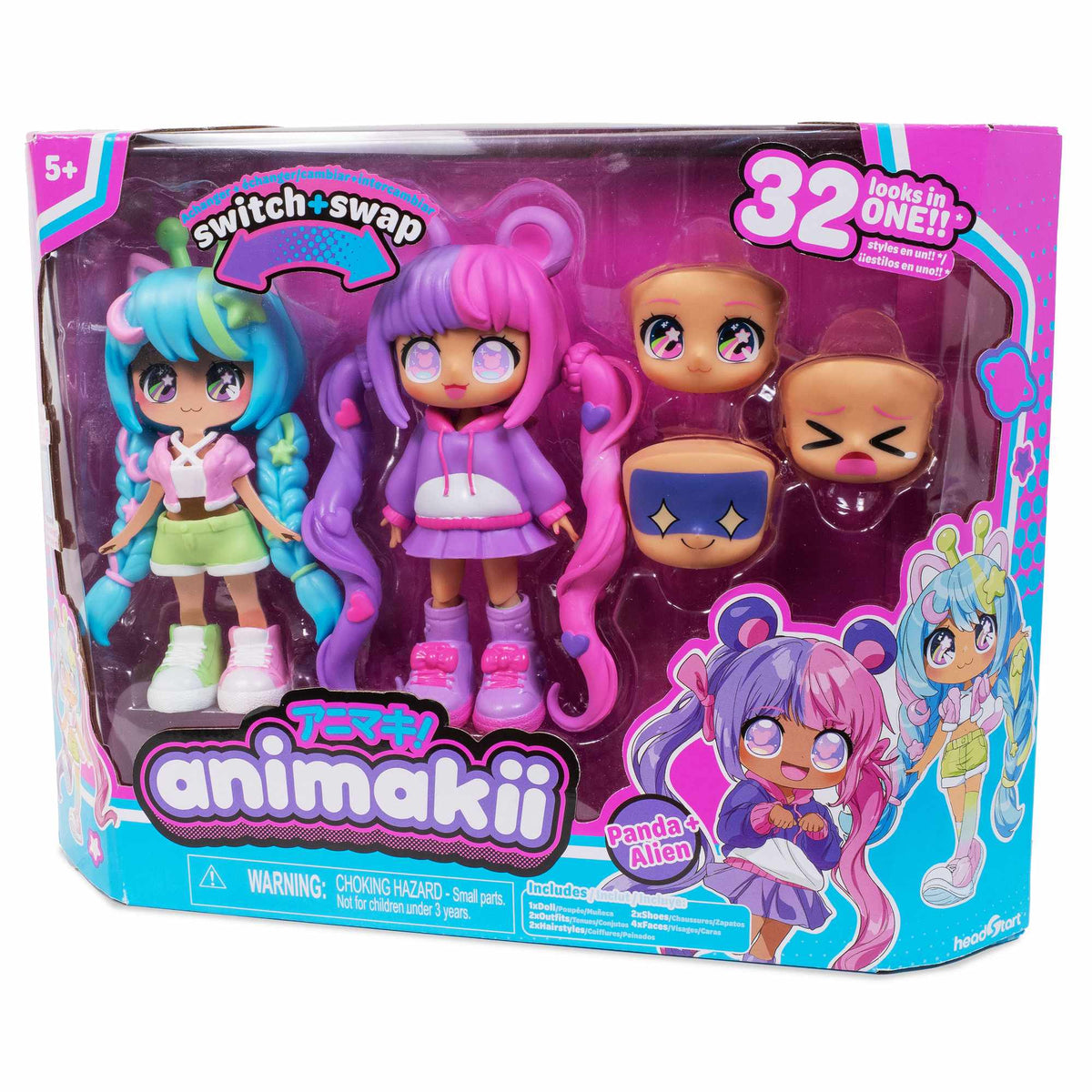 Anime-Inspired Doll Set with Interchangeable Styles