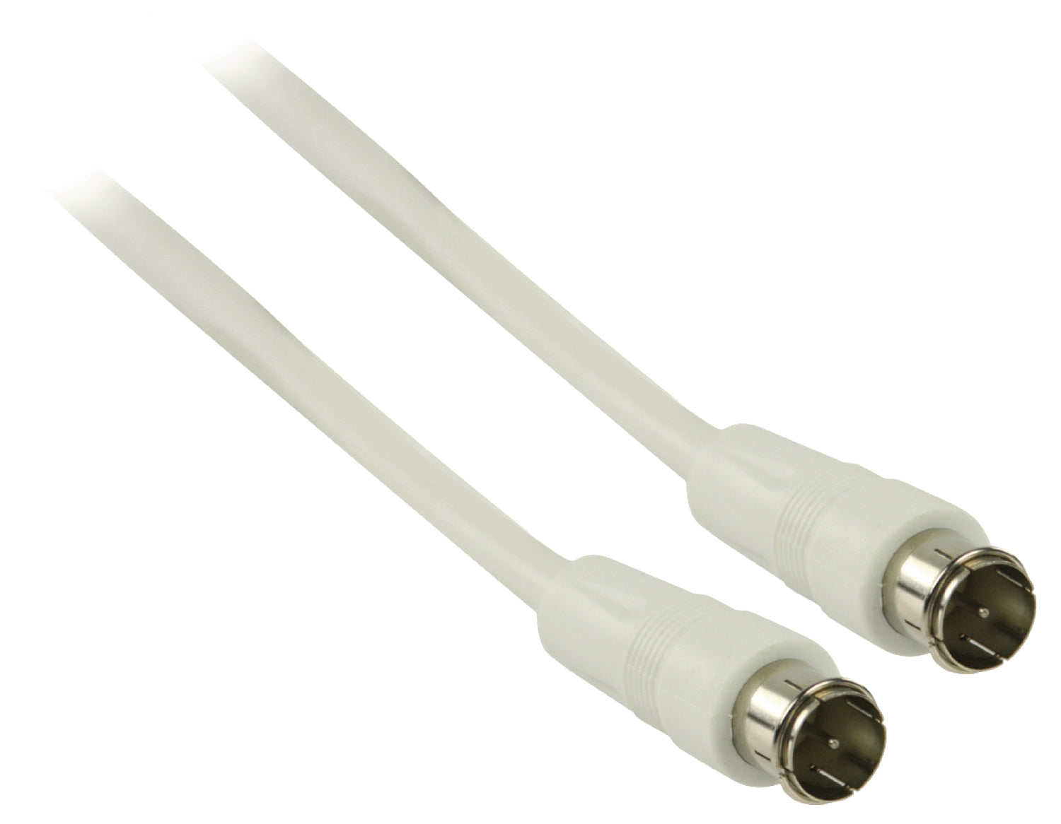 Antenna cable F-Male, Quick connector - F-Male, Quick connector 10.0 m White