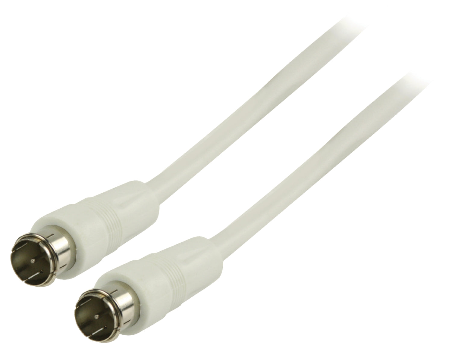 Antenna cable F-Male, Quick connector - F-Male, Quick connector 10.0 m White