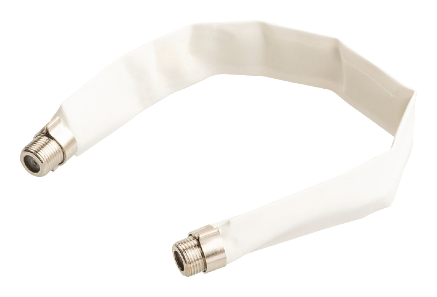 Antenna cable Flat F-Female - F-Female 0.20 m White