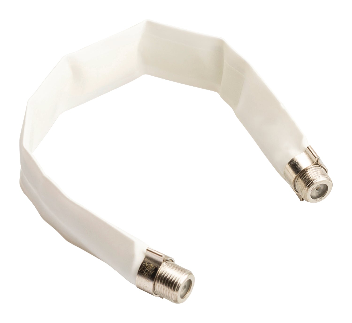 Antenna cable Flat F-Female - F-Female 0.20 m White