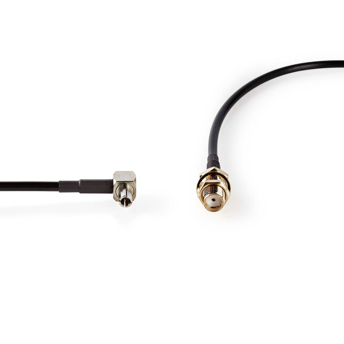 Antenna cable | SMA Female | TS9 | Gold Plated | 50 Ohm | Single shell protection | 0.20 m | Round | PVC | Black | Box