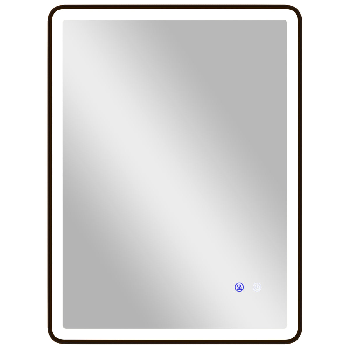 Anti-Fog LED Bathroom Mirror, Dimmable, 80x60 cm