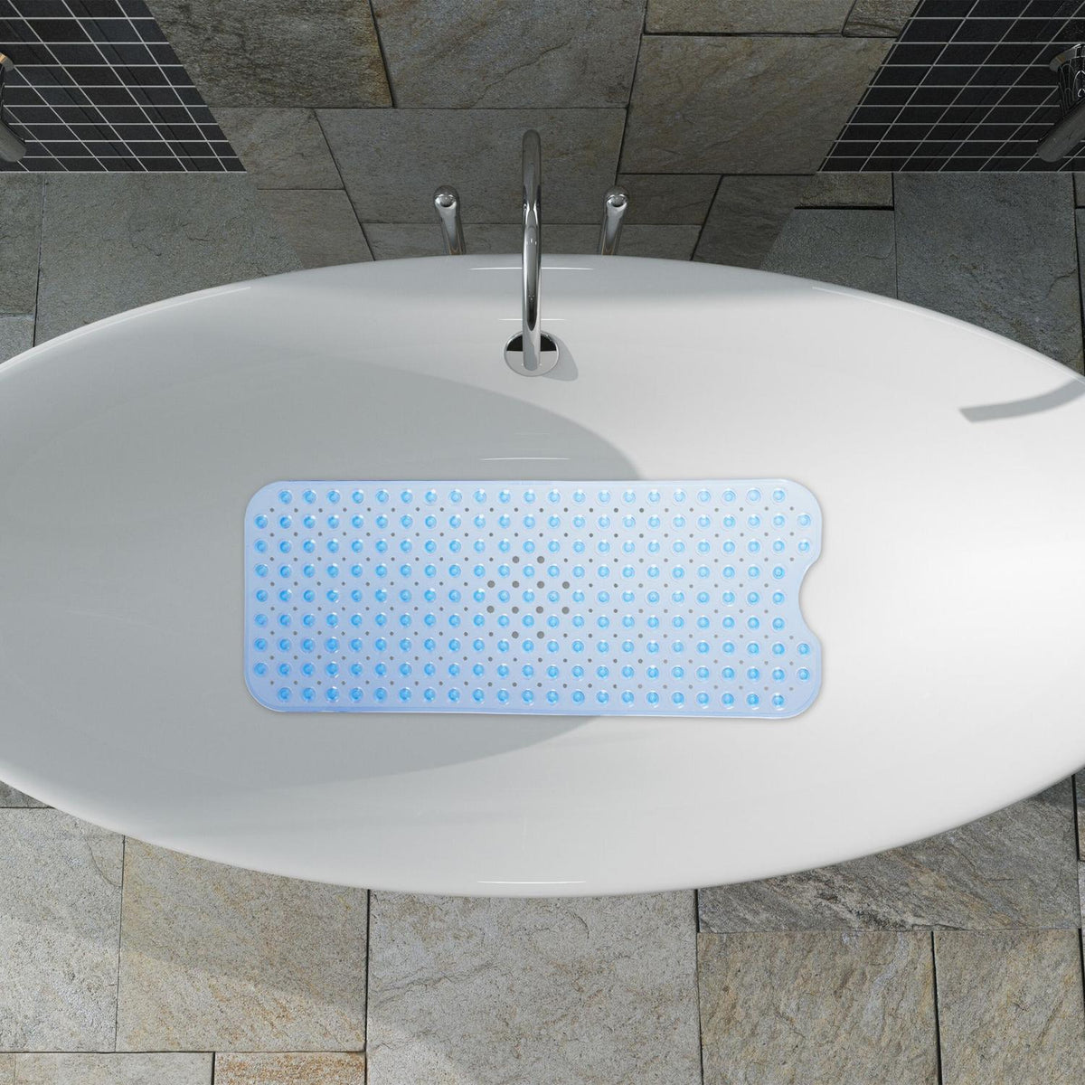Anti-Slip Bathtub Mat with Massage Effect, Quick-Dry