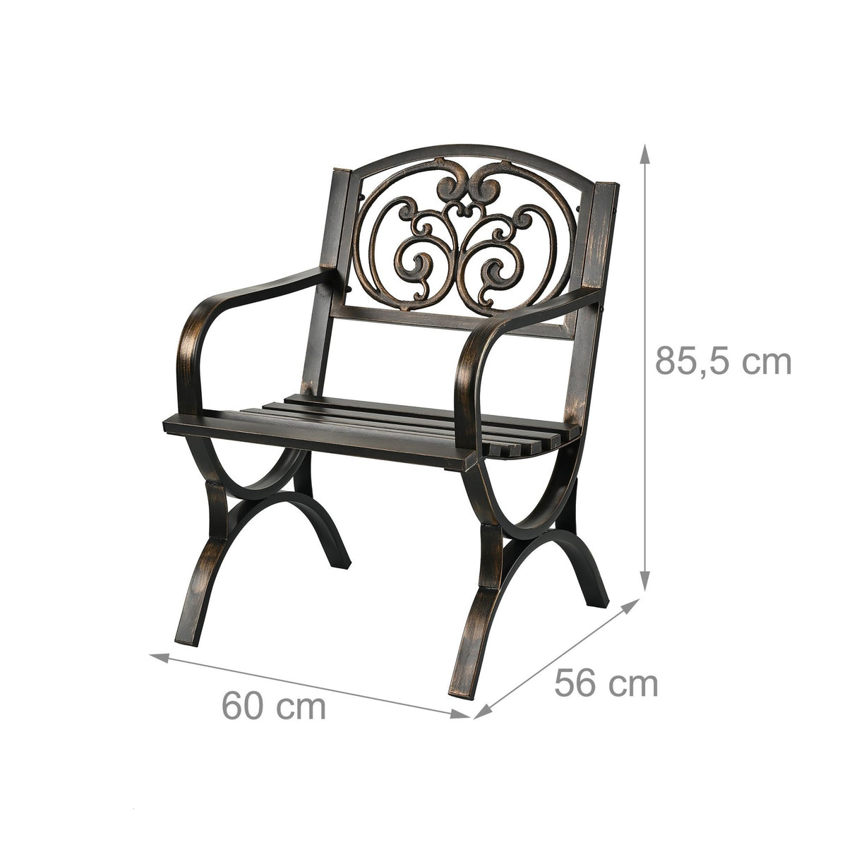 Antique Metal Garden Armchair – Vintage Outdoor Seating