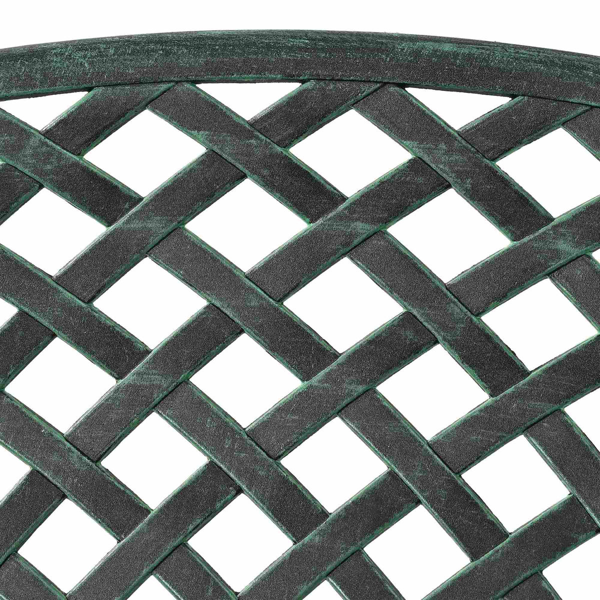 Antique Metal Garden Bench, Black & Green