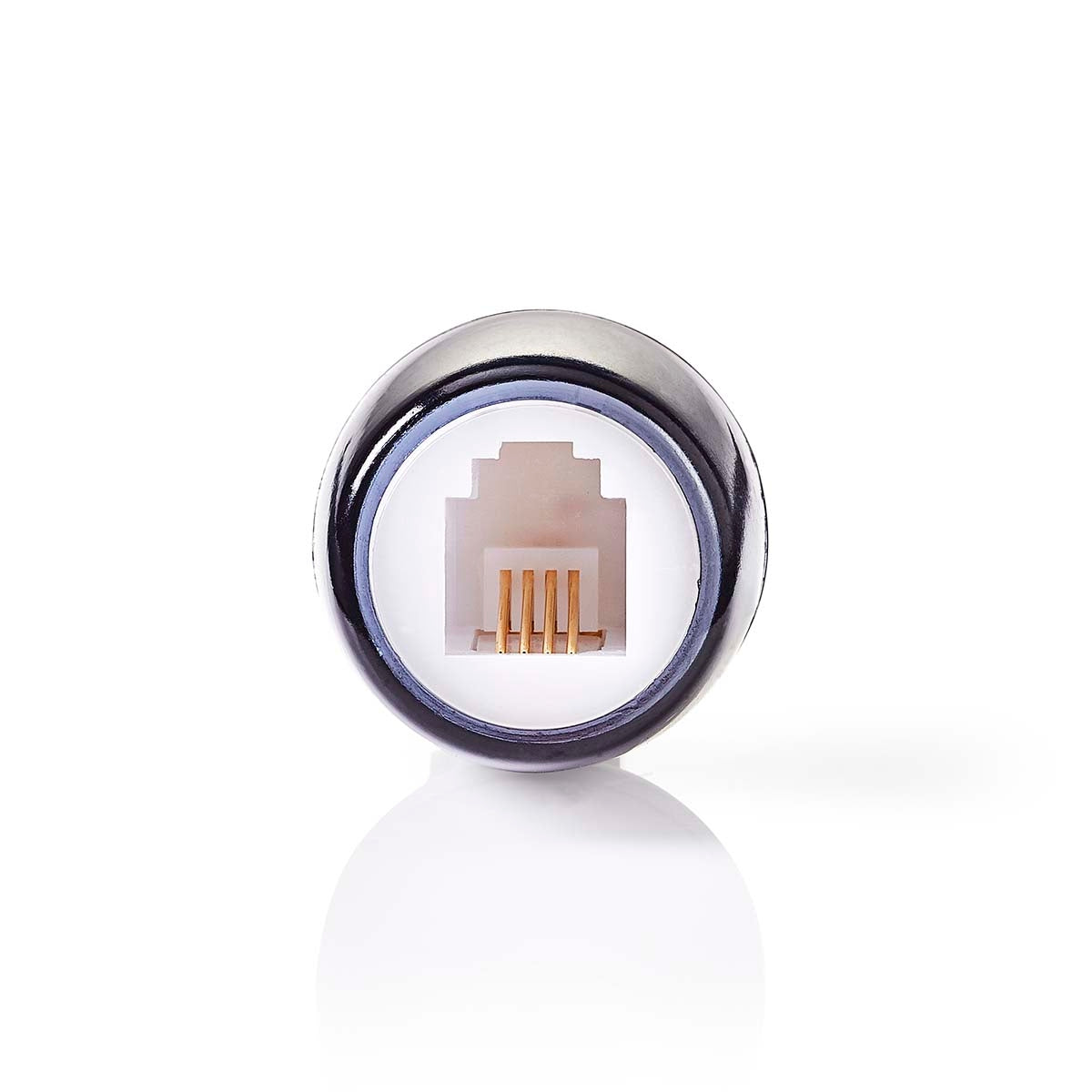 Anti-twist Telecom cable adapter | Connector type: RJ10 | Adapter Type: Adapter | PVC | Black / Transparent