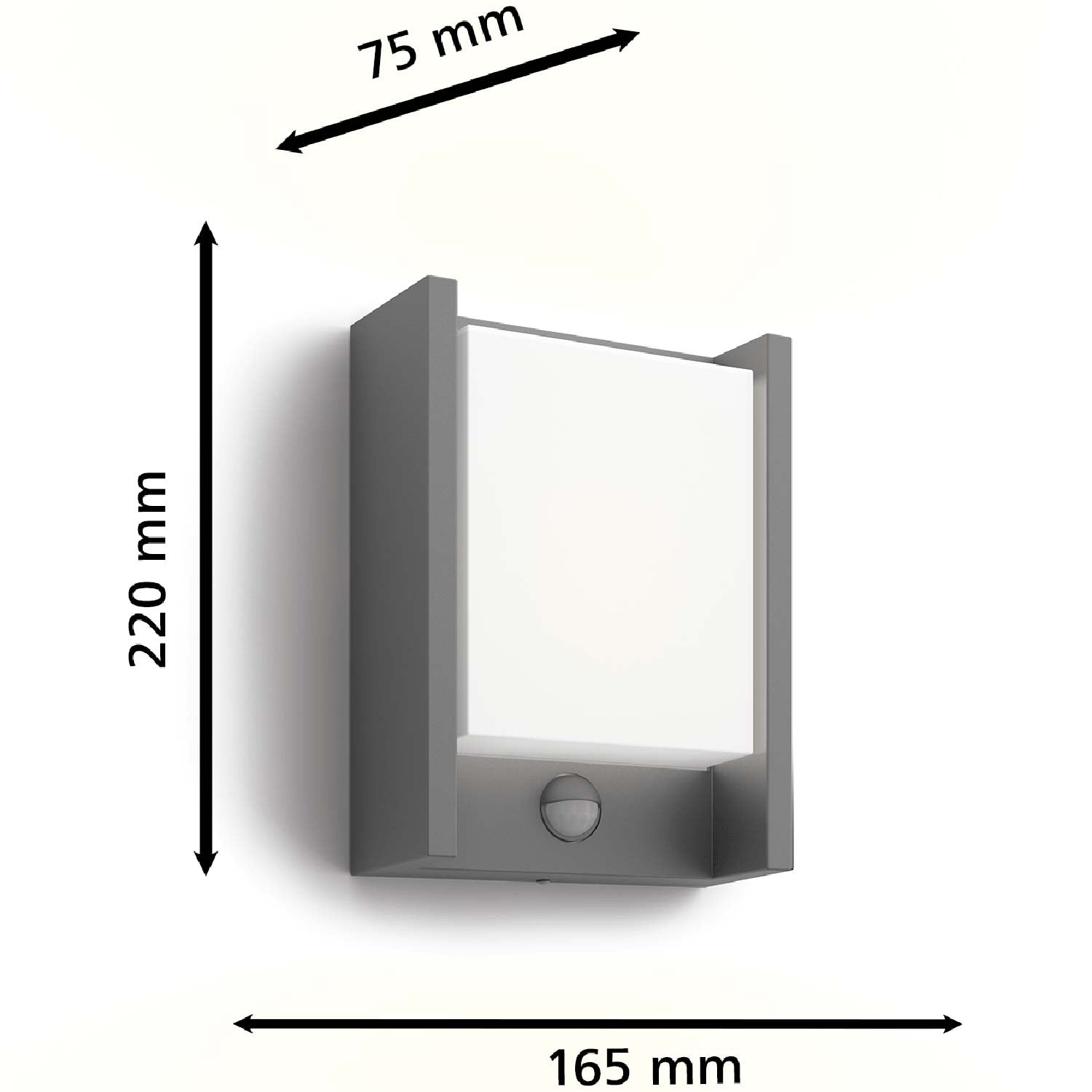 Arbor Wall Lamp Sensor Ultra Efficient LED 3.8W 800lm Anthracite