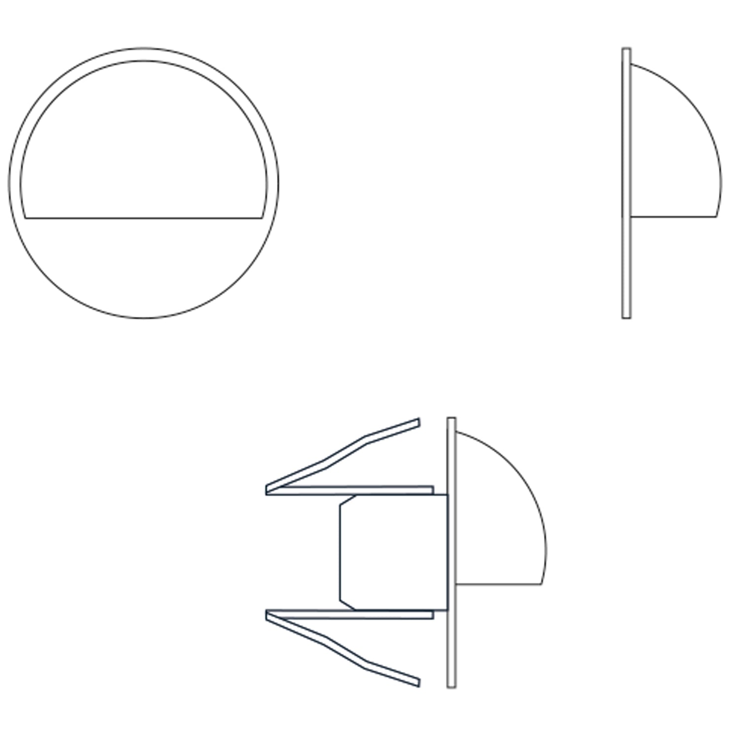 Aries 4 lamps 10lm Ø3.5cm Black