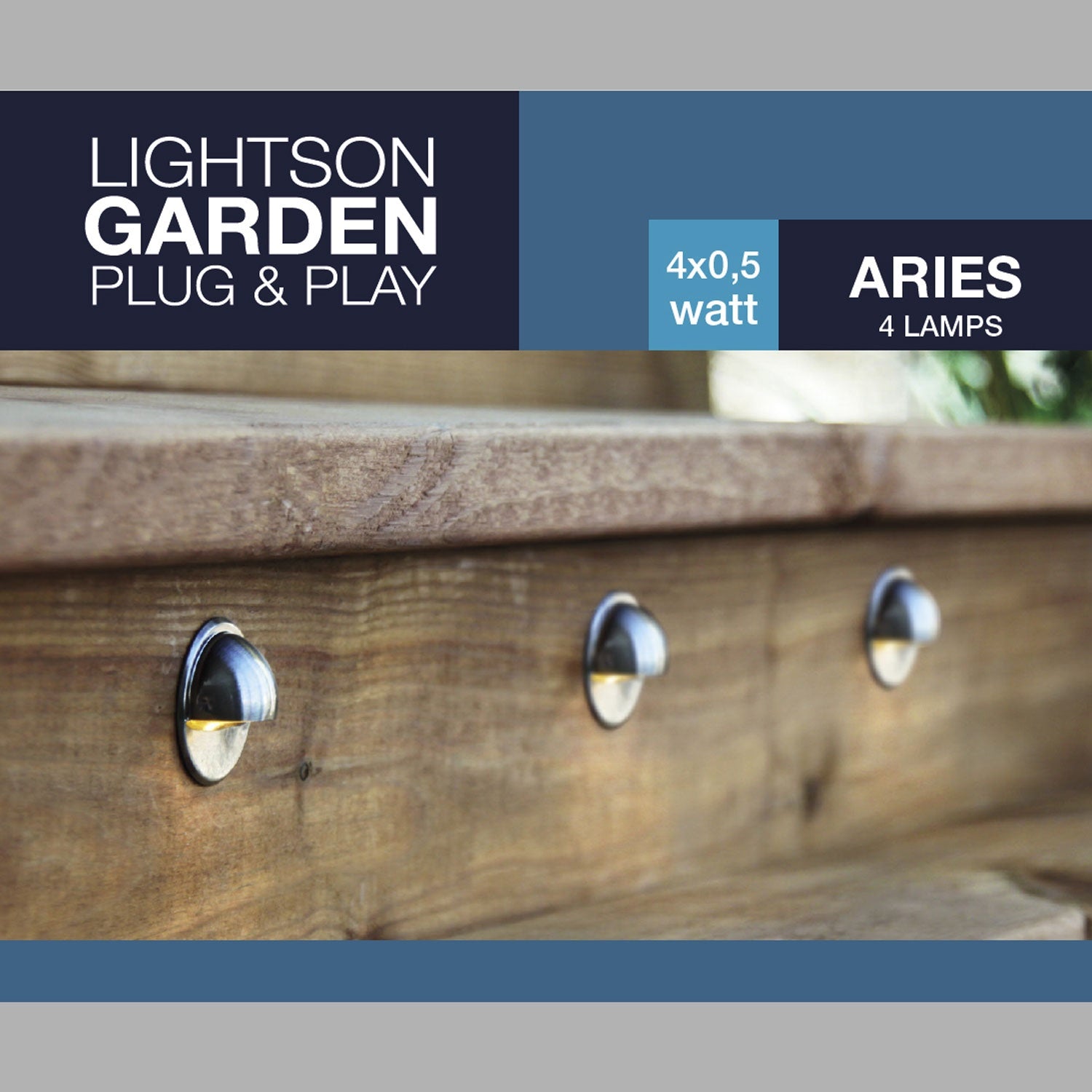 Aries 4 lamps 10lm Ø3.5cm Zinc