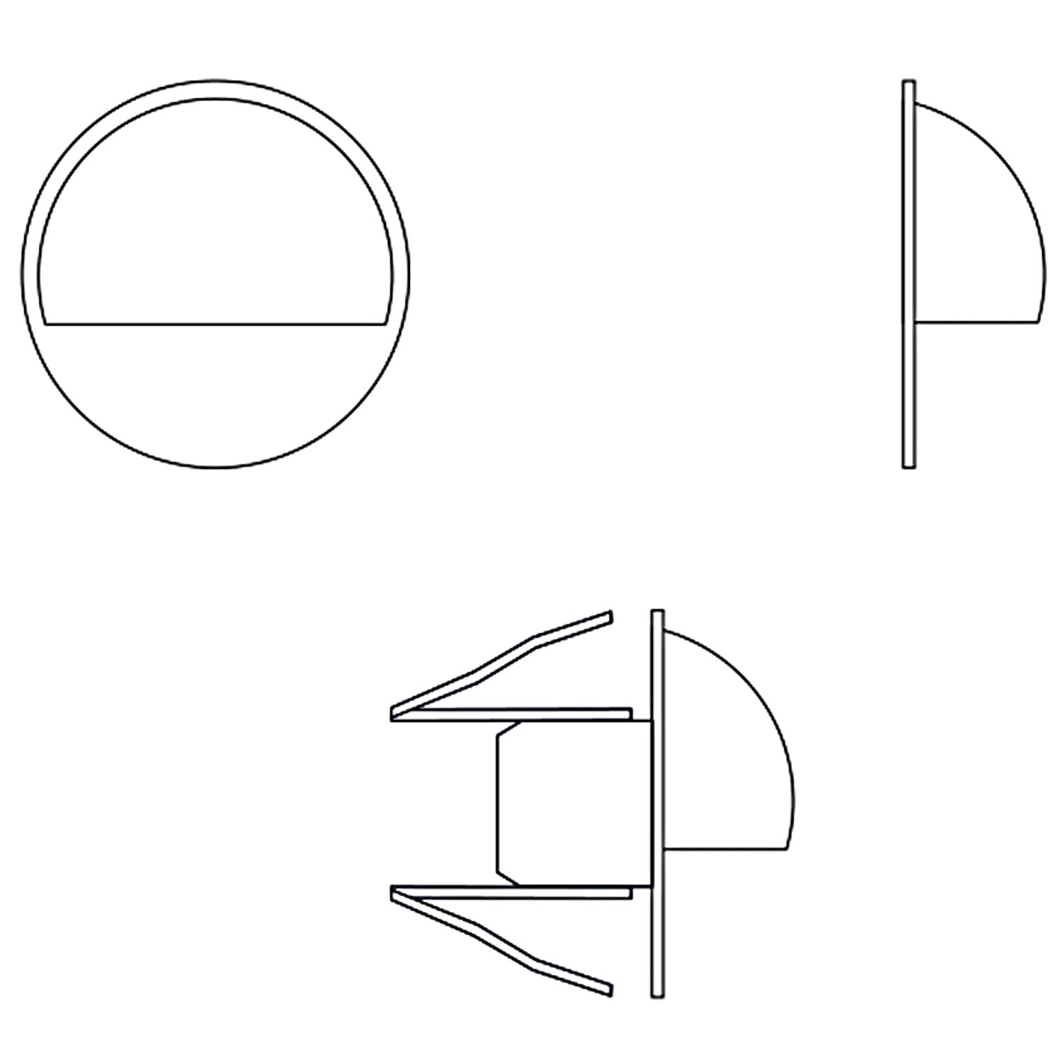 Aries 4 lamps 10lm Ø3.5cm Zinc