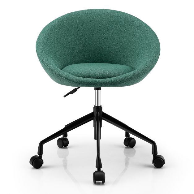 Armless Office Chair, Swivel, Adjustable Height, Linen