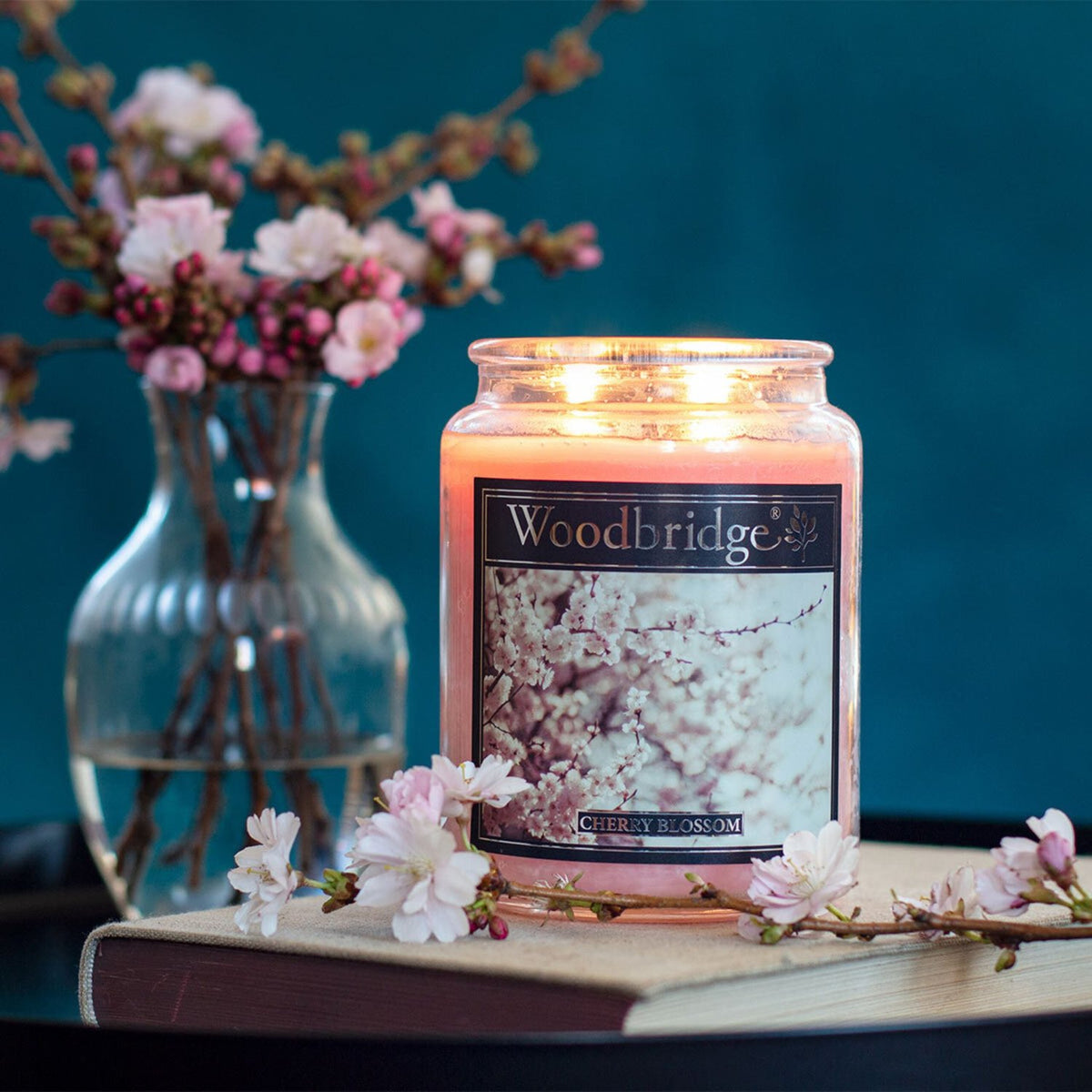 Aroma Candle, 130-Hour Burn, Decorative Glass Jar